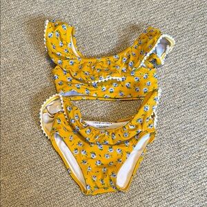 Janie and Jack Yellow Floral Swimsuit